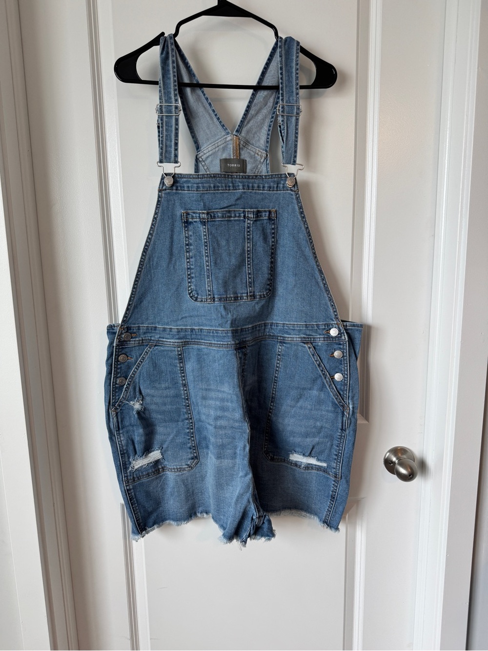 Torrid Blue Denim Short Overalls NWT